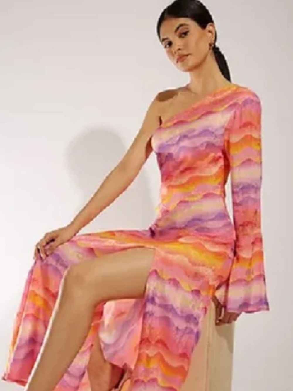 RAHI | NWT! One Shoulder Sunset Maxi Dress